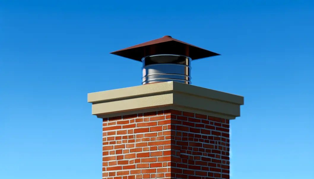 Illustration of various chimney caps and dampers showcasing types and material options.