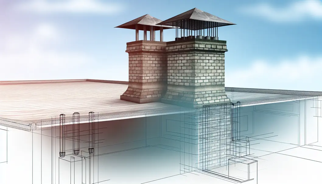 A diverse array of chimney caps and dampers demonstrates their functions in different environments.